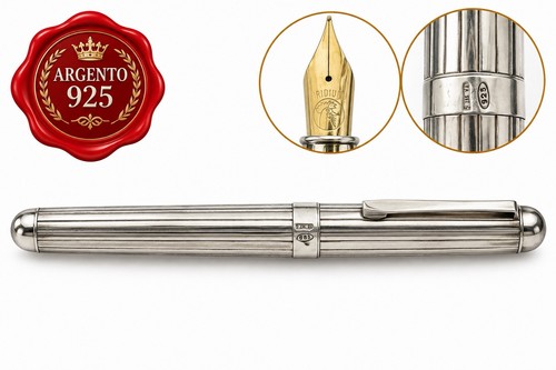 Penna stilografica argento - penna,