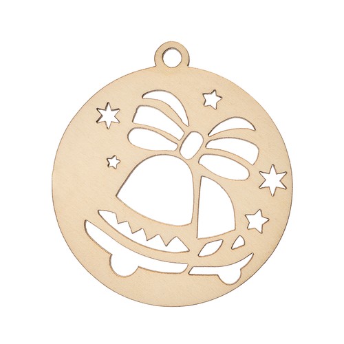 Pallina natalizia legno - in,